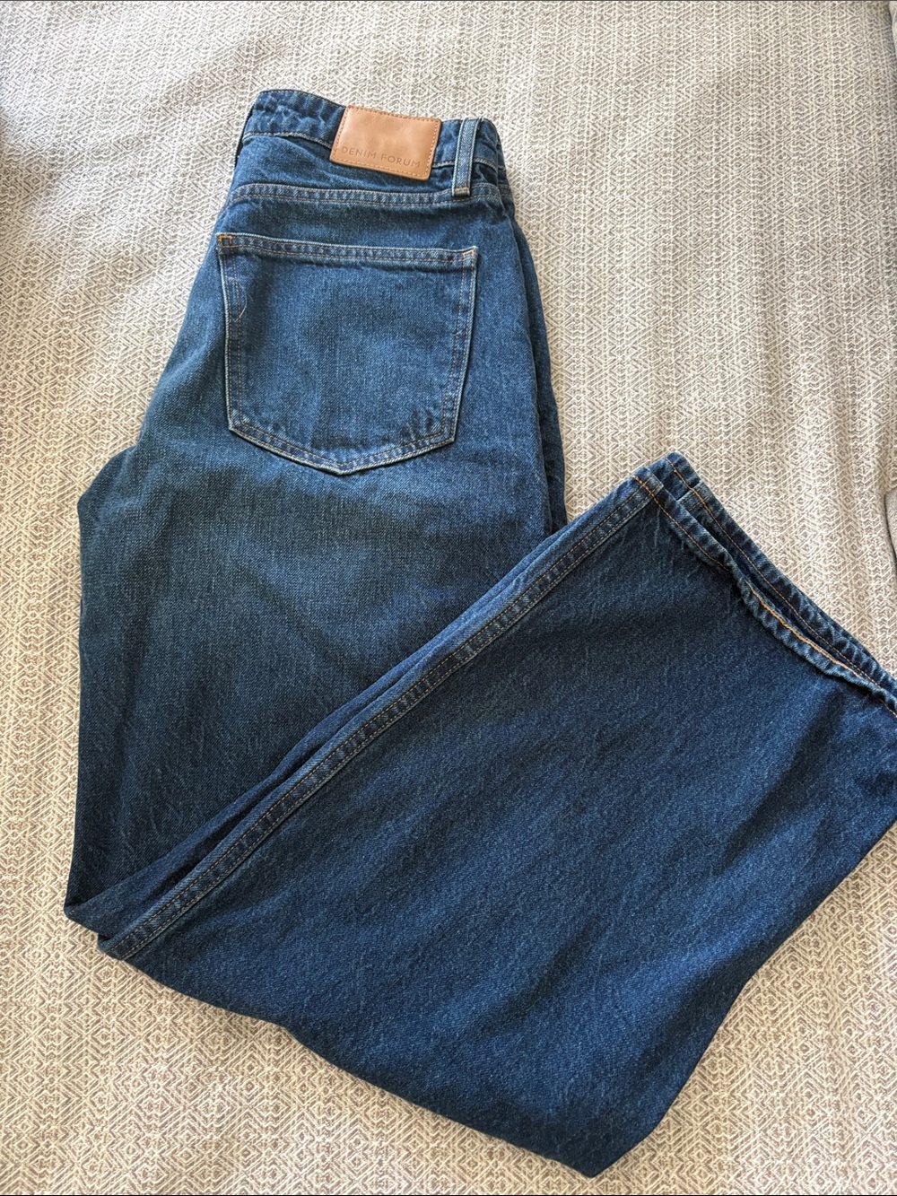 Denim Forum Women's Dark Blue Boyfriend Jeans
